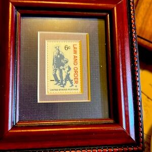 1968 Law and Order framed stamp